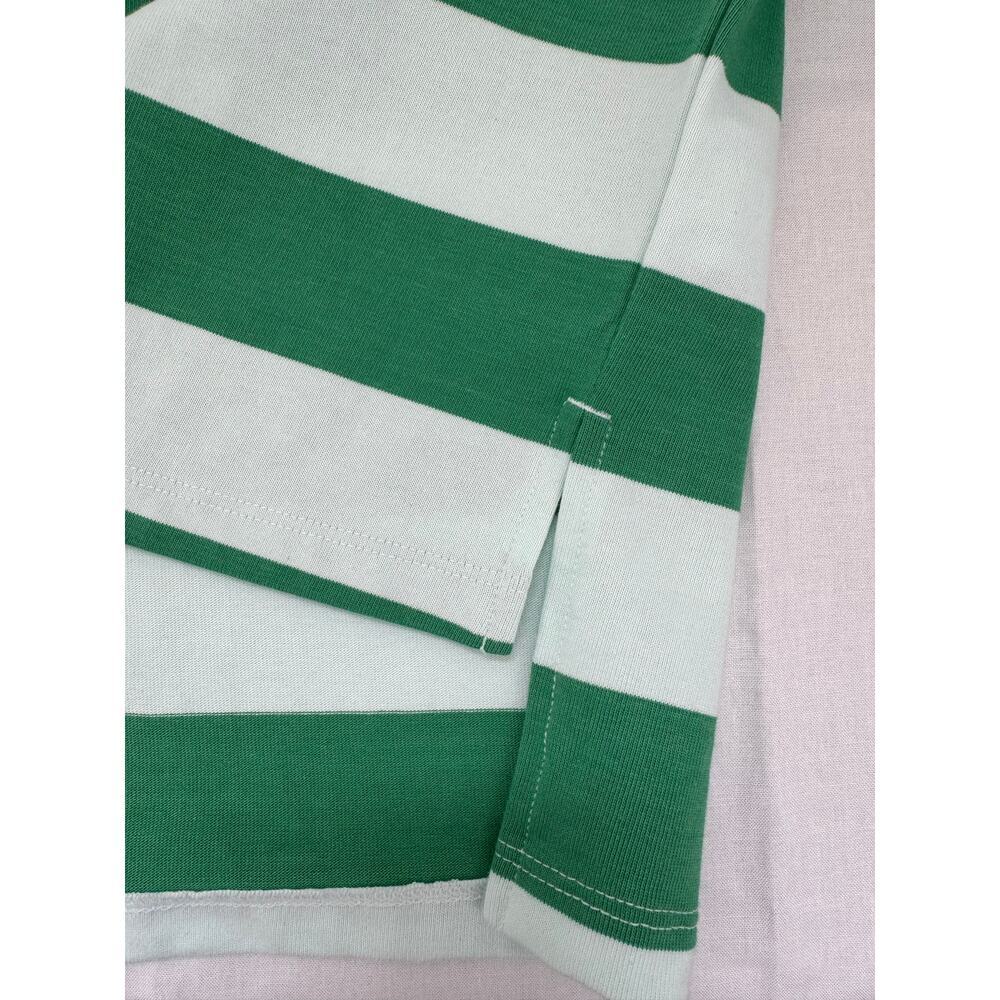 ON-34TH Women’s XXL Green & White Striped Polo Knit Long Sleeve Shirt - Picture 8 of 8